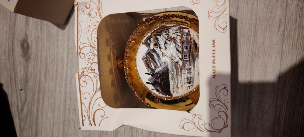 Bombka szklana ręcznie malowana