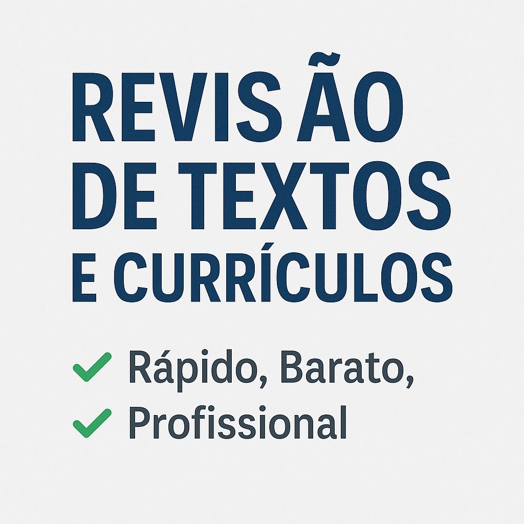 Revisão de textos, currículos, trabalhos escolares—rápido e acessível