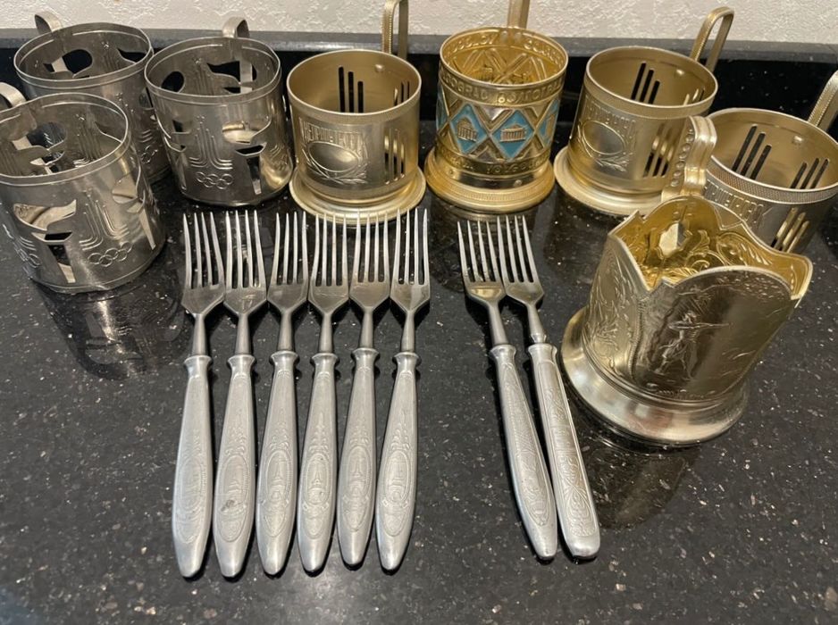 Подстаканники, вилки СССР