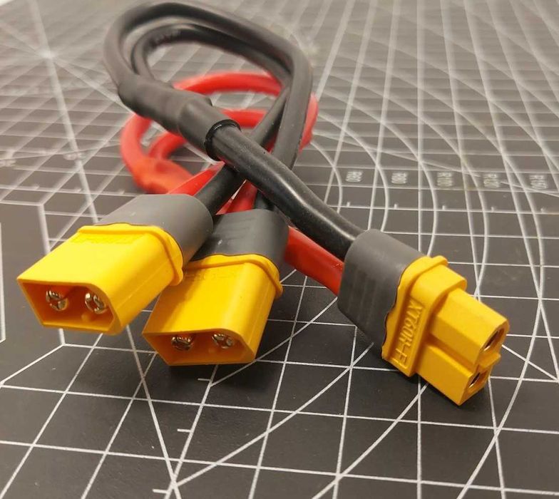 Мощный XT60 Female - 2 XT60 Male 10AWG 15 см для параллельного соед.