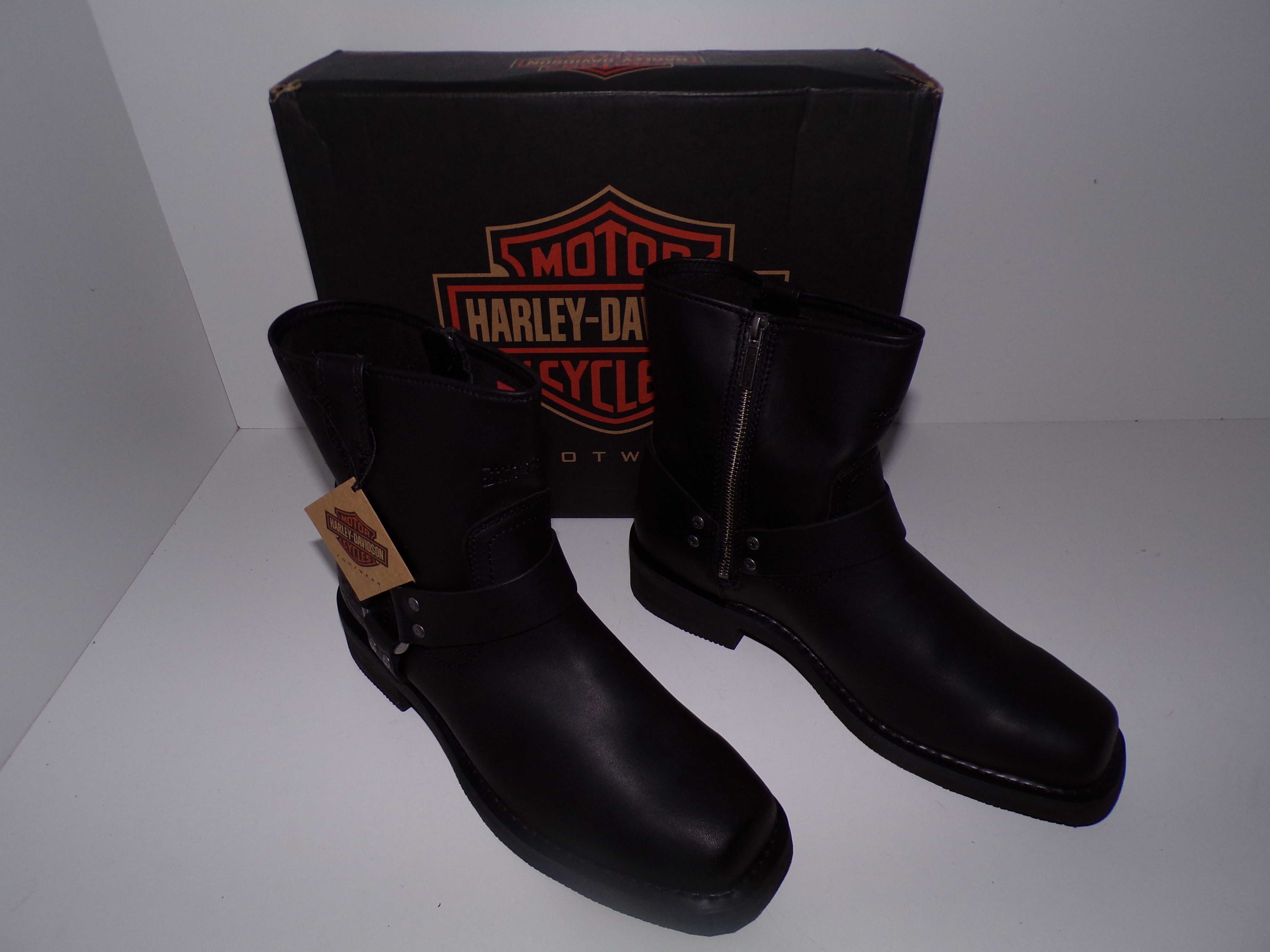 Buty Motocyklowe Harley Davidson HD Skóra Naturalna Czarny Roz.43