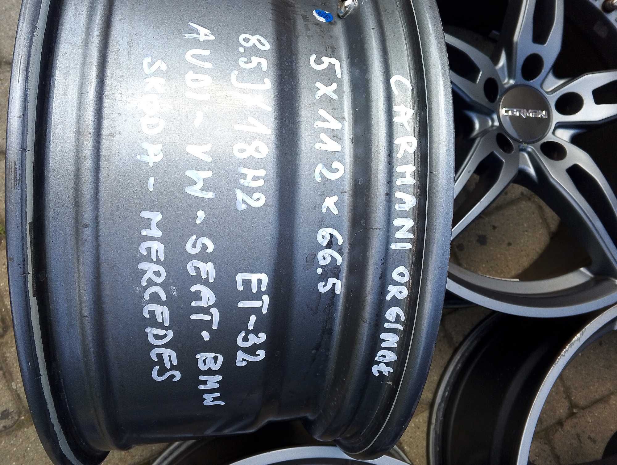 alufelgi Carmani grafitowe 4 szt.18 cali  VW , Audi , Mercedes , BMW