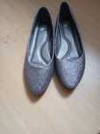 Buty damskie brokatowe