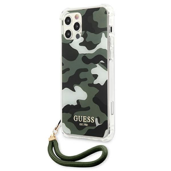 Guess Etui Camouflage do iPhone 12 Pro Max 6,7" Zielony/Khaki