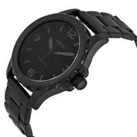 Мужские часы Fossil Nate / черный циферблат / черная сталь JR1458
