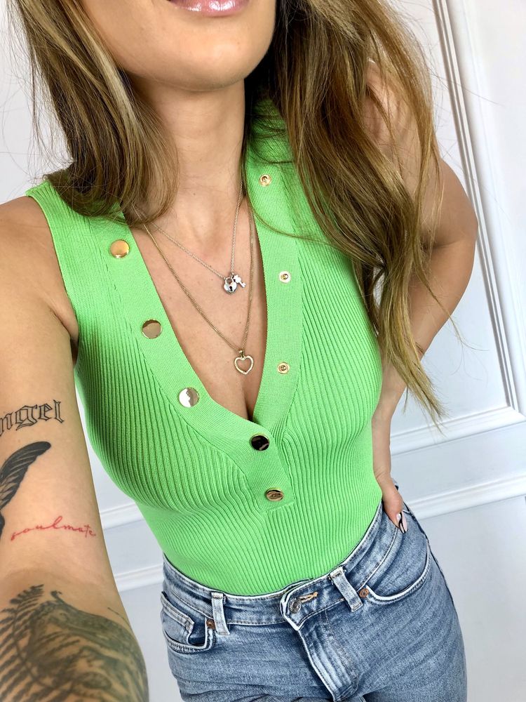 Body w kolorze neon zielony