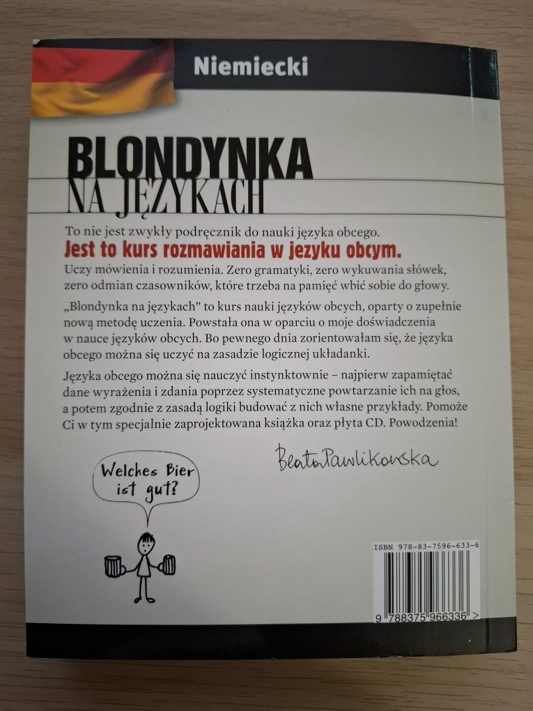 Blondynka na językach niemiecki