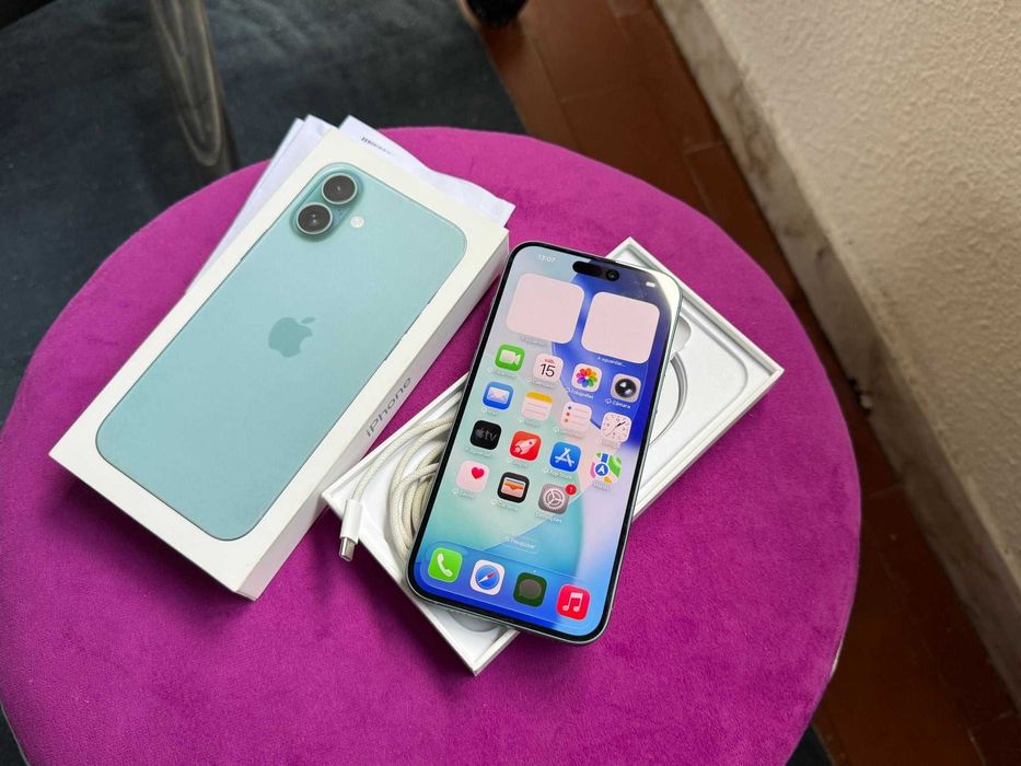 Vendo troco iPhone 16 Plus 128Gb Verde Água C/Fatura e Garantia