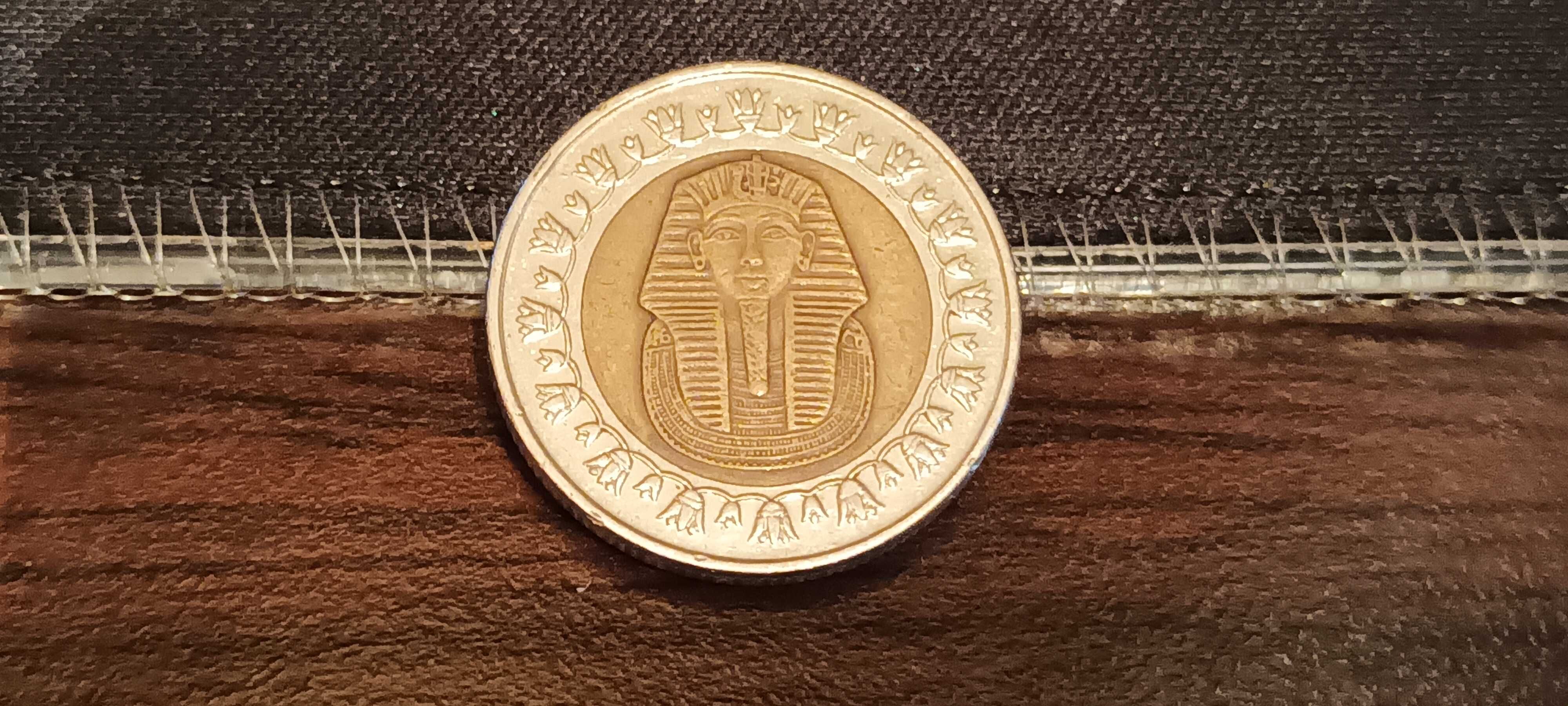 Moneta Egipt 1 Funt  Tutanchamon 2005 rzadkie