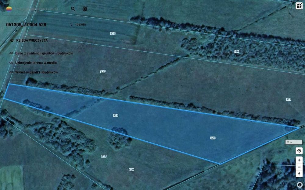 Sprzedam łąkę 2.6 ha, nr.dzałki 528, Hołowno(Szelemin) atrakcyjna cena