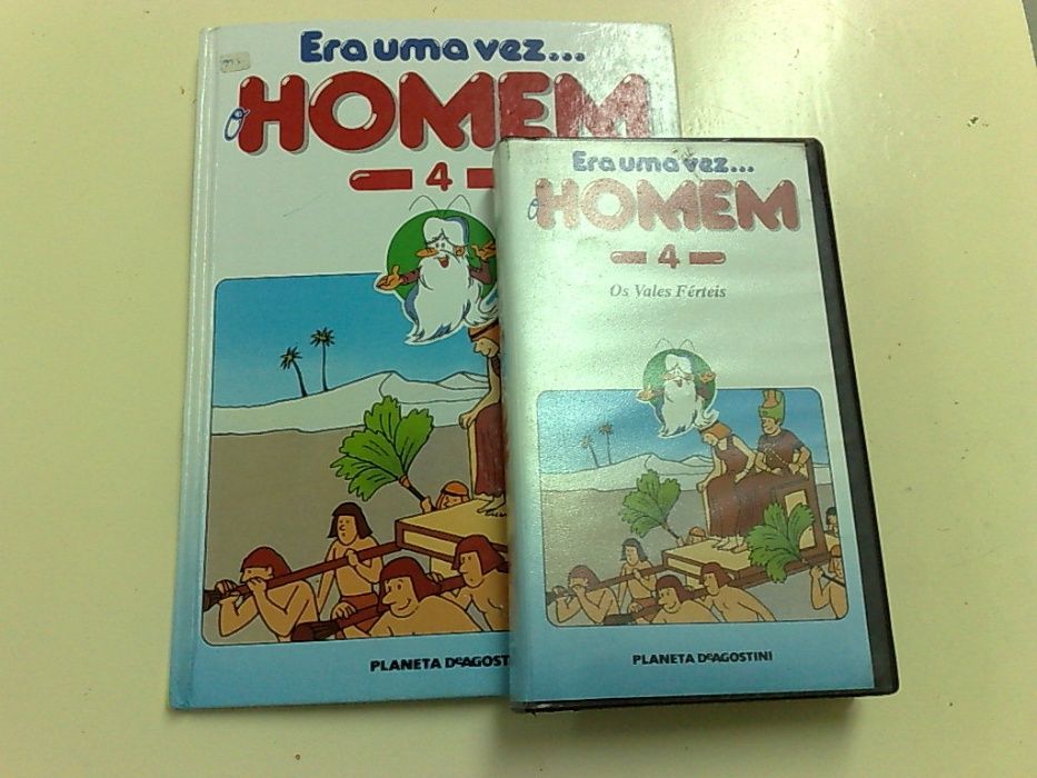 Livro Era uma vez o Homem N. 4 + Filme em VHS - Novo
