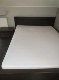 Łóżko do sypialni 160x200 z materacem i stelażem+2 szafki nocne (BRW)