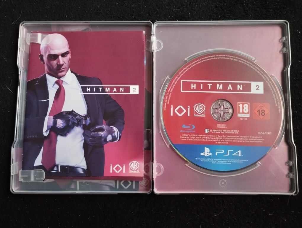 HITMAN 2, PS4, Unikat - stelbook edition, płyta idealna