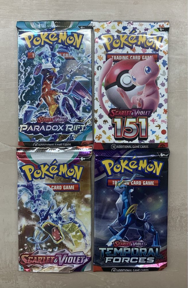 Pokemon бокс + [Re-Sealed бустери х4шт] Оригінал