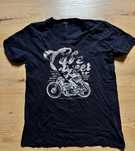 Męska koszulka t-shirt Carry – granatowa z nadrukiem motocyklowym – ro