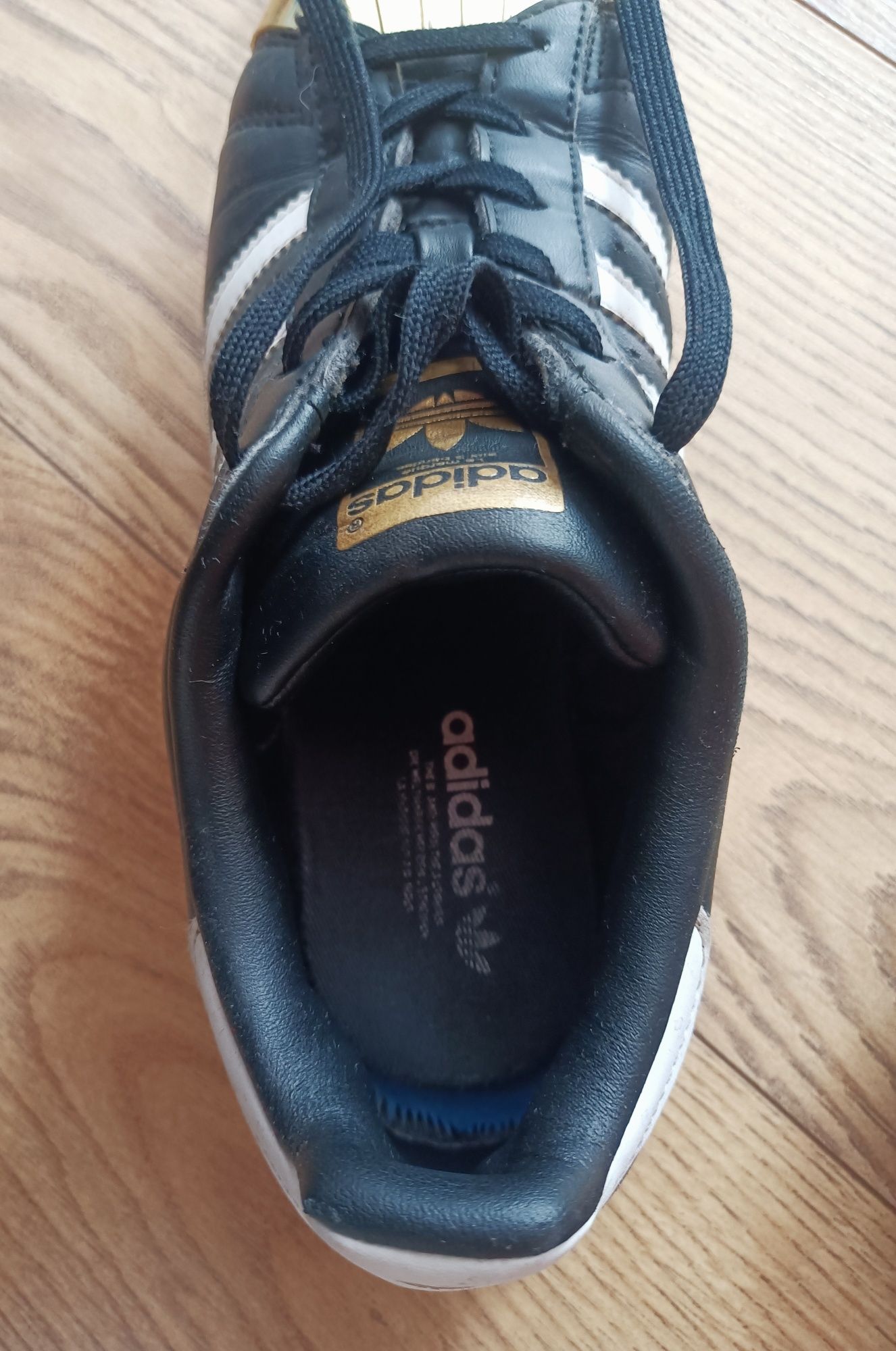 Adidas superstar 38 2/3 złoty złote czubki