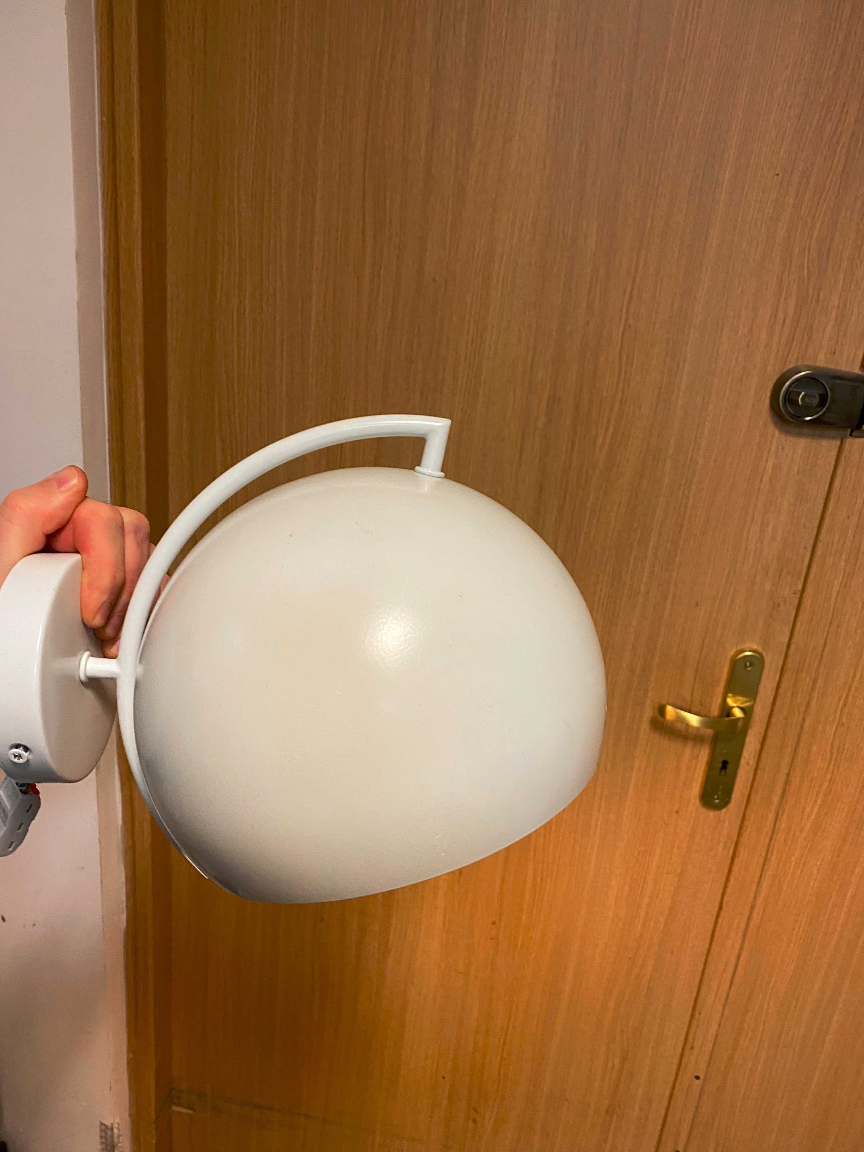 kinkiet ścienny biały , metalowy