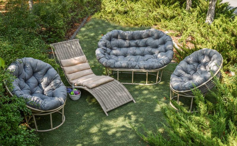 Плетёная Мебель "Фемели Альфа" для дачи. Комплект Садовой мебели