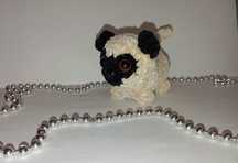 Pies Mops na szydełku amigurumi handmade