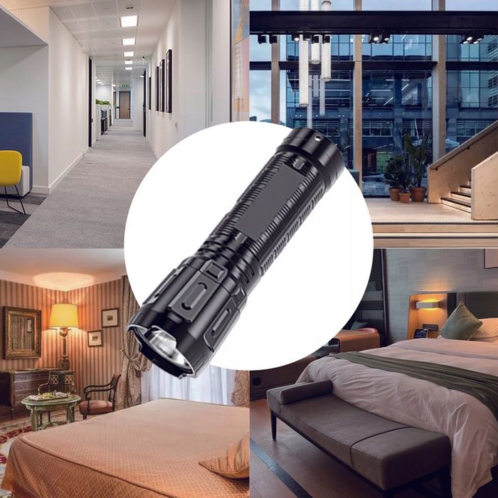 Kieszonkowa Latarka USB LED Ultra Jasna 9cm 3 Tryby Stroboskop Aku