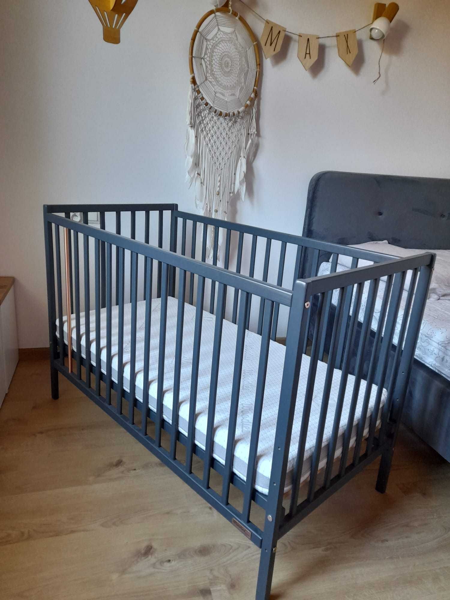 OFERTA! Woodies Łóżeczko niemowlęce Stardust Cot 120×60 Craft antracyt