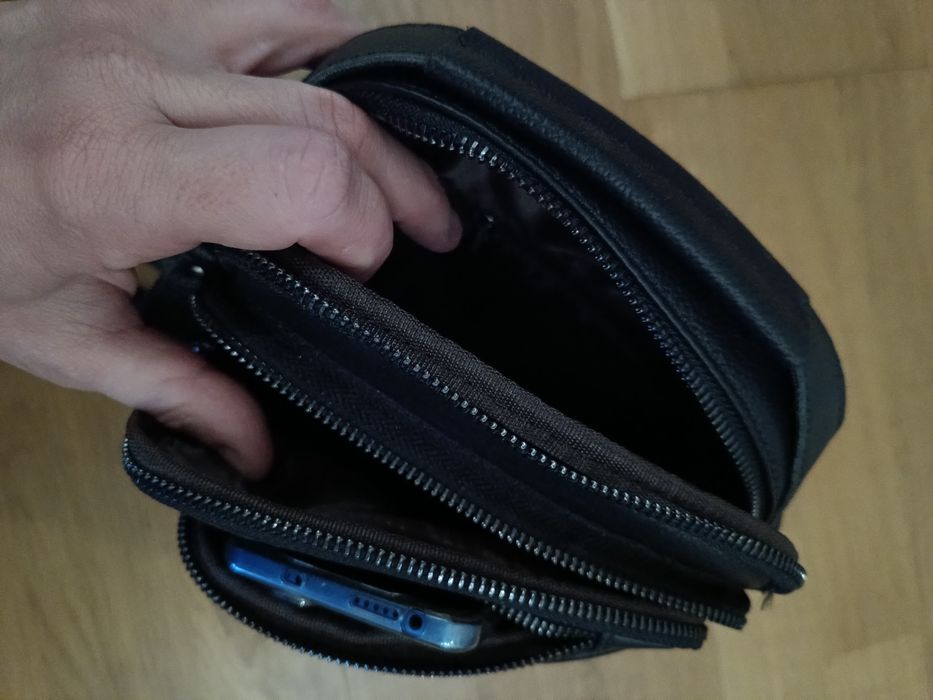 Сумка нового дизайну для чоловіків LAOSHIZI LUOSEN з натуральної шкір