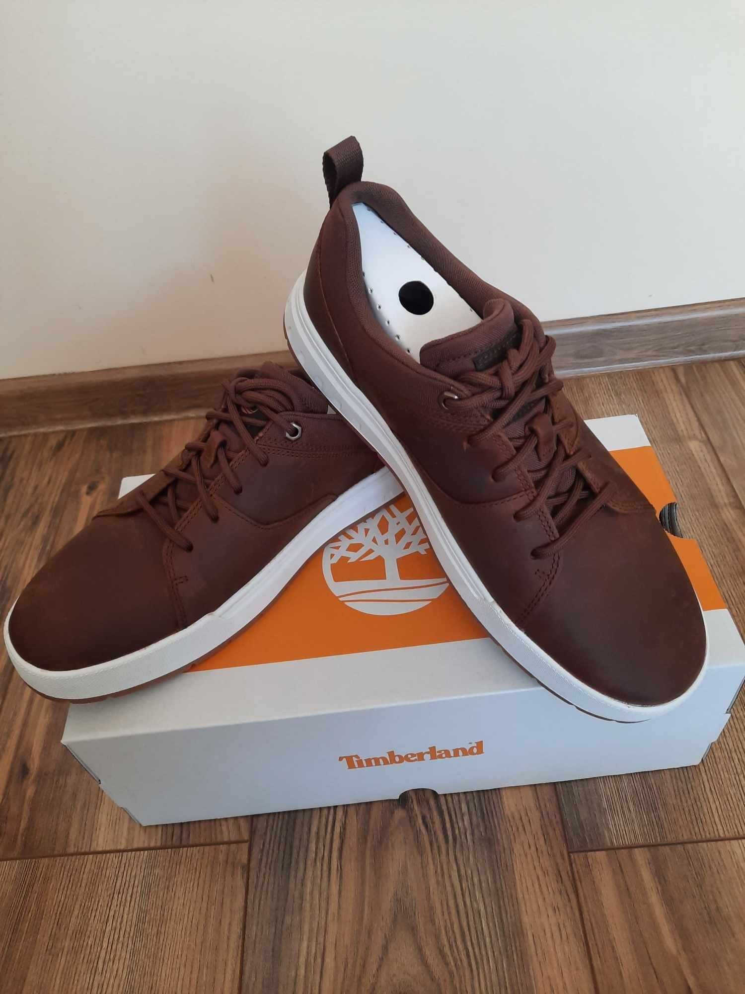 Buty trampki brązowe skórzane Timberland 43