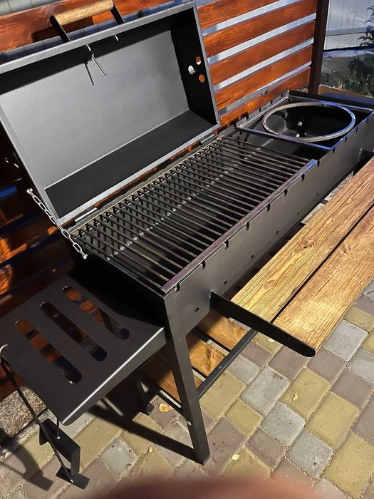 Мангал для казана, гриля, барбекю, шампурів на колесах