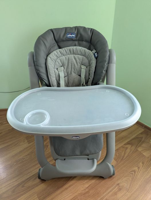 Шезлонг - Стільчик для годування Chicco Polly Magic Relax Gray Сіро-бл