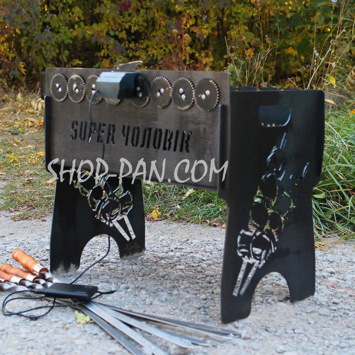 Мангал автоматичний, автомангал, мангал з вбудованим мотором