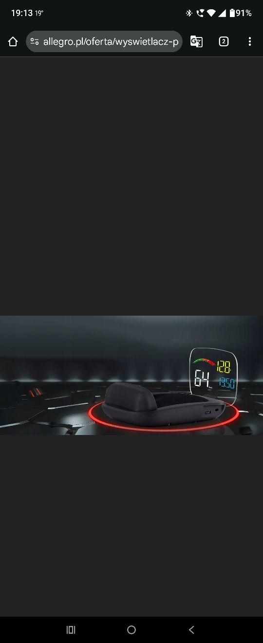 Wyświetlacz hud projektor LED LCD HUD OBD2 GPS C800