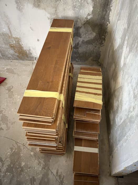 Deska podłogowa berlinecka ok. 15 m² – dużo całych, stan dobry