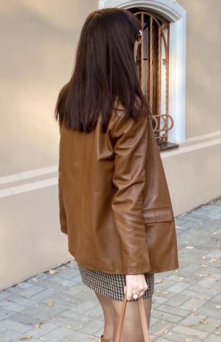 Шкіряний стильний жакет