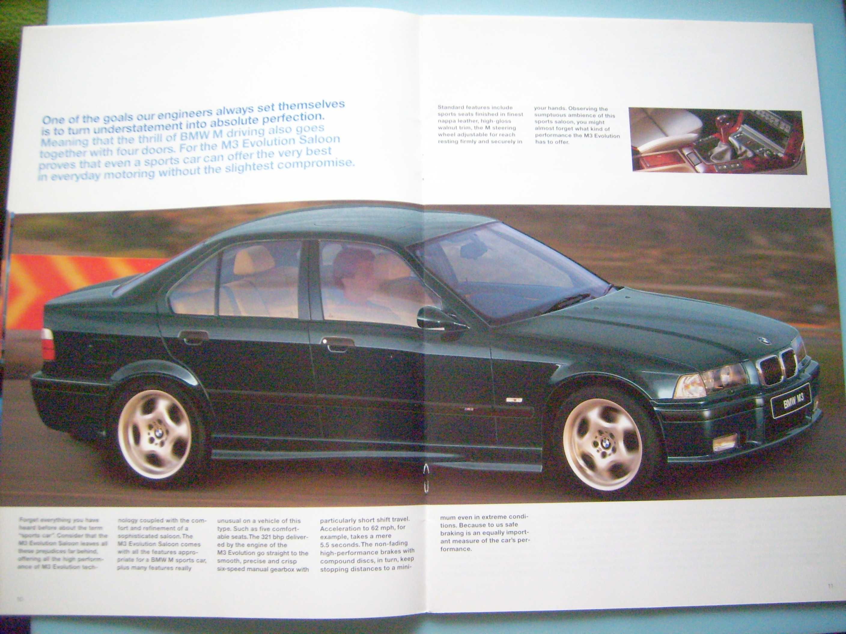 BMW M3 E36 '97 Coupe Saloon Convertible * prospekt 30 str. WYPRZEDAŻ