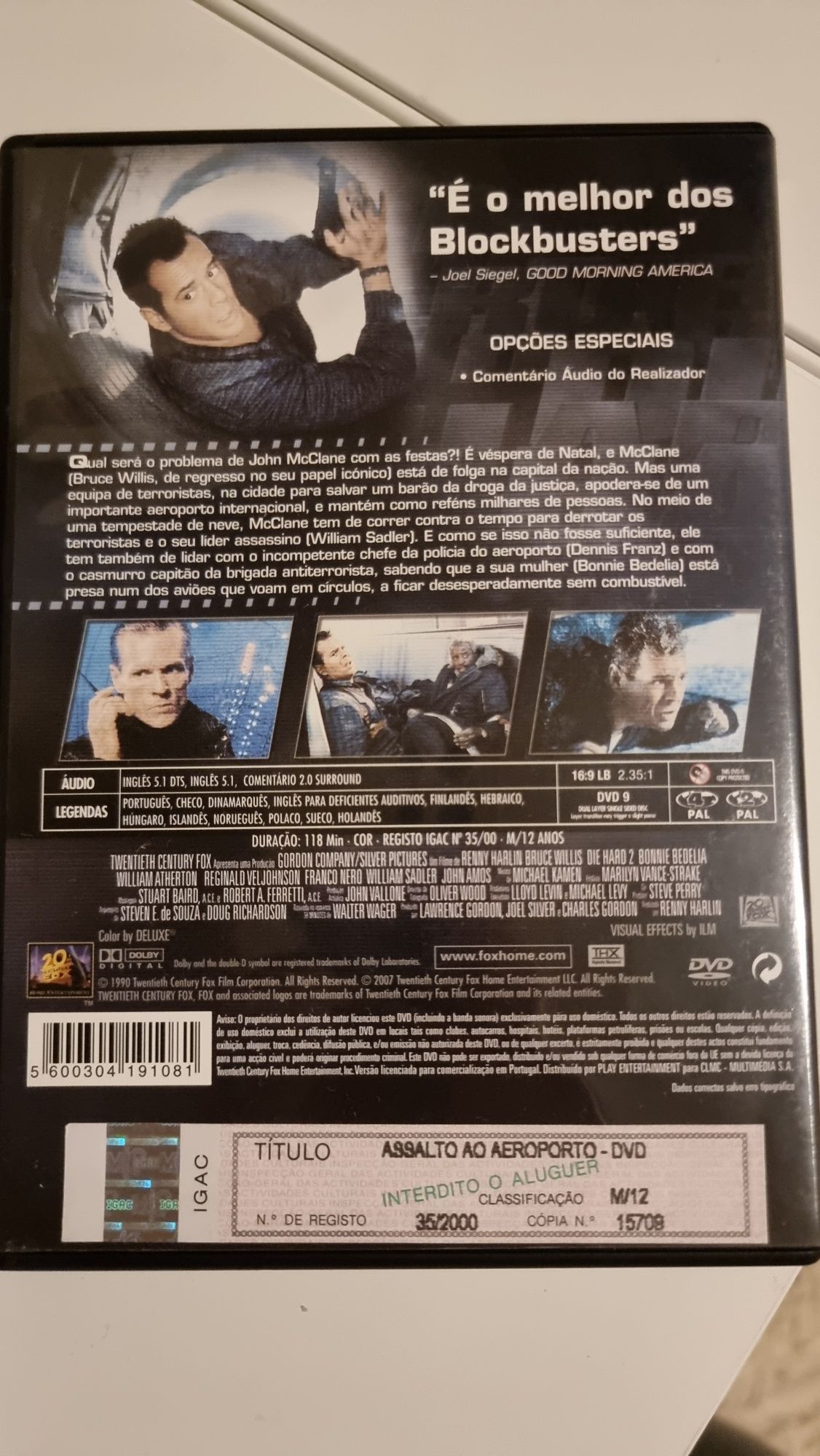 DVD Die Hard 2 – Assalto ao Aeroporto (1 Disco)