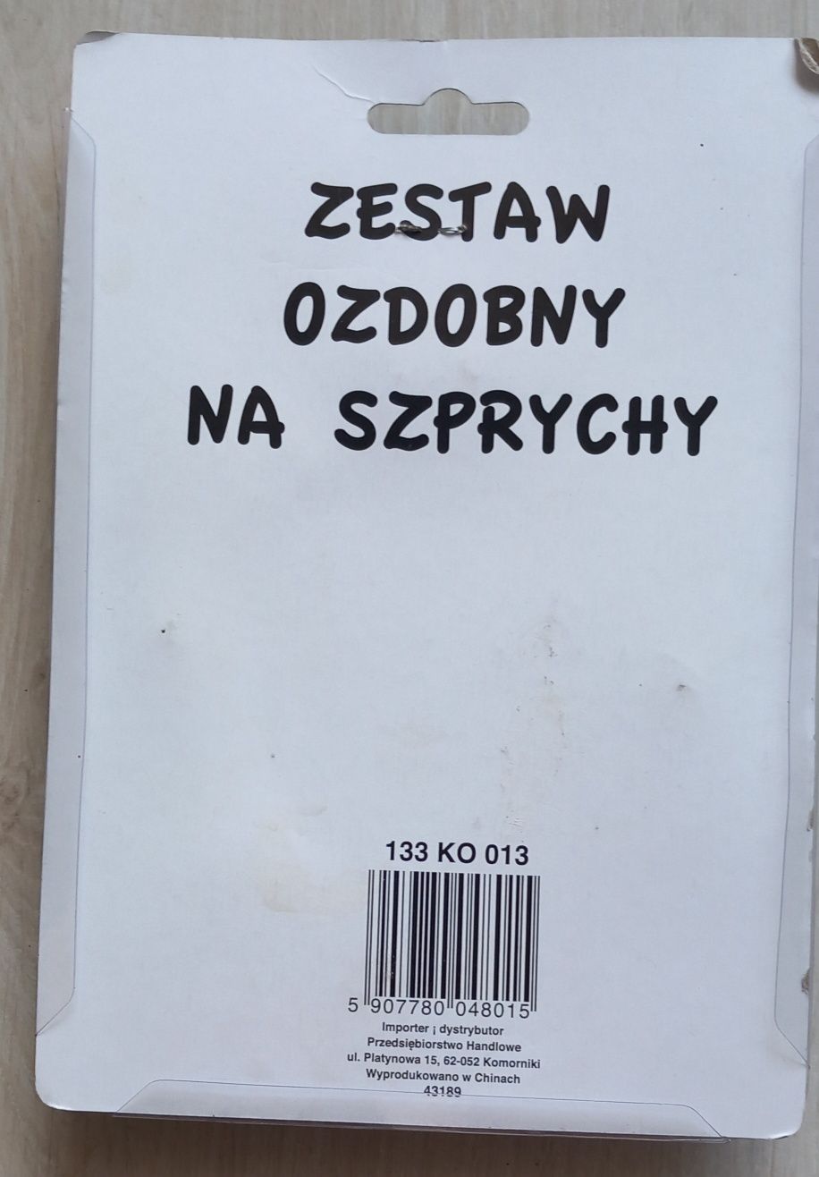 Zestaw ozdobny na szprychy do rowerka dziecięcego