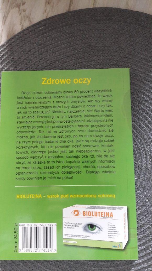 Książka Zdrowe Oczy Barbara Jakimowicz-Klain