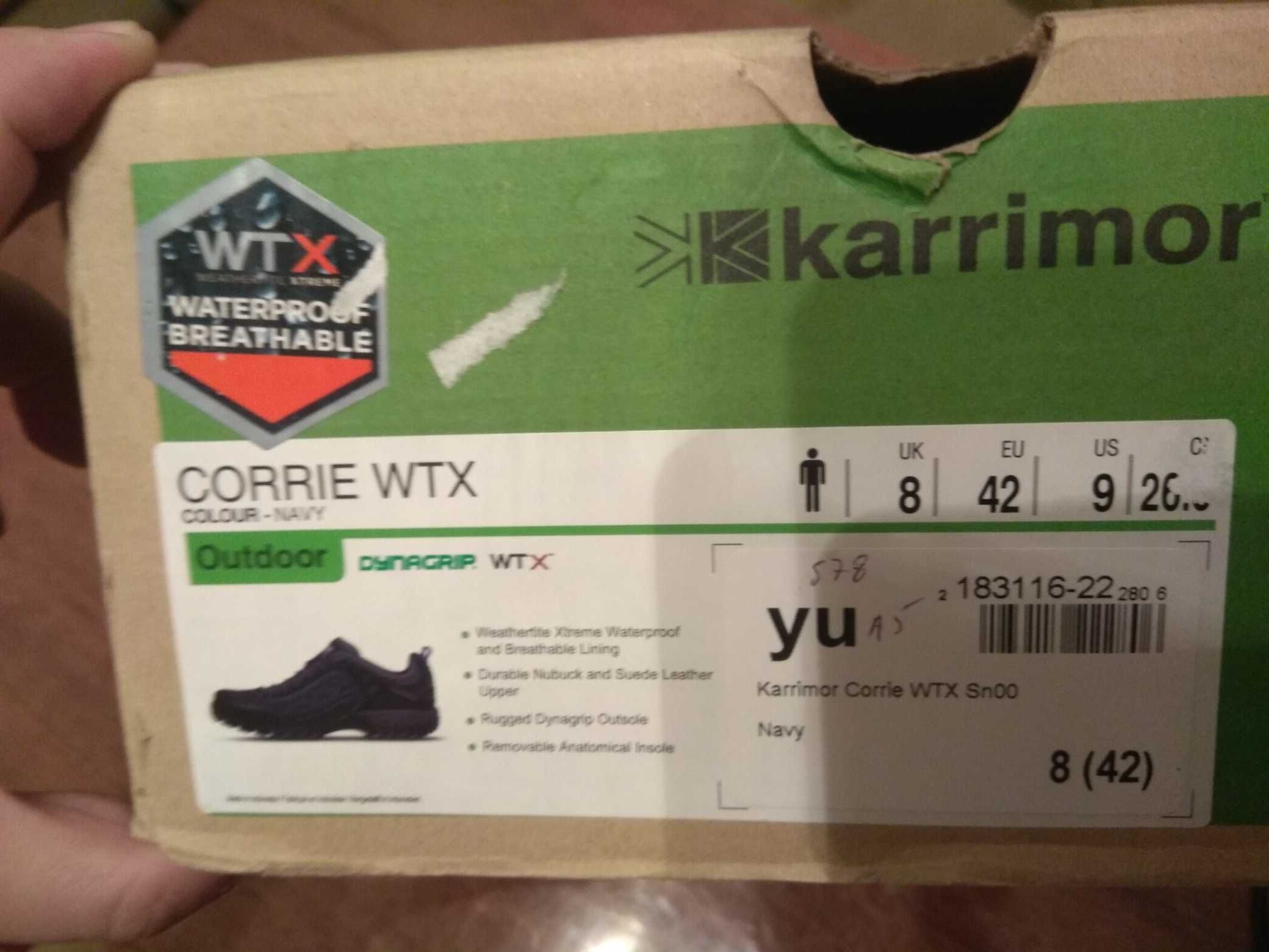 Новые осенние ботинки Karrimor Corrie WTX. Размер 41