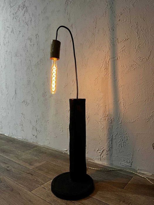 Оригинальный Loft торшер из обоженного дерева для спальни, гостиной