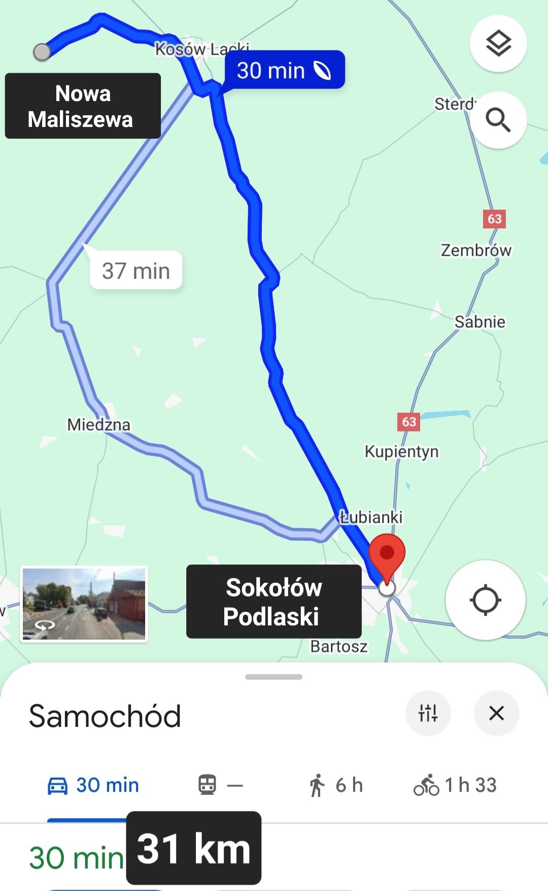 Działki rolne Nowa Maliszewa, gmina Kosów Lacki,  Bezpośrednio