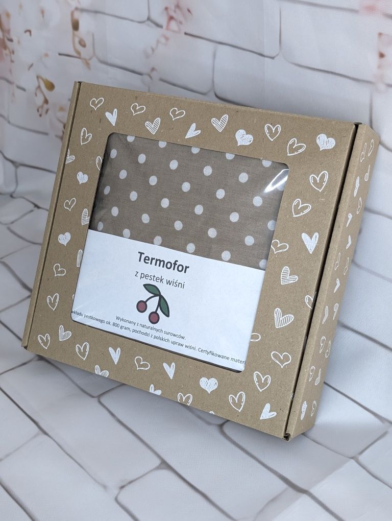 Termofor z pestek wiśni 20 x 30 cm 800 g apteczka ból prezent