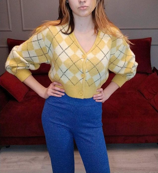 Sweter H&m S żółty