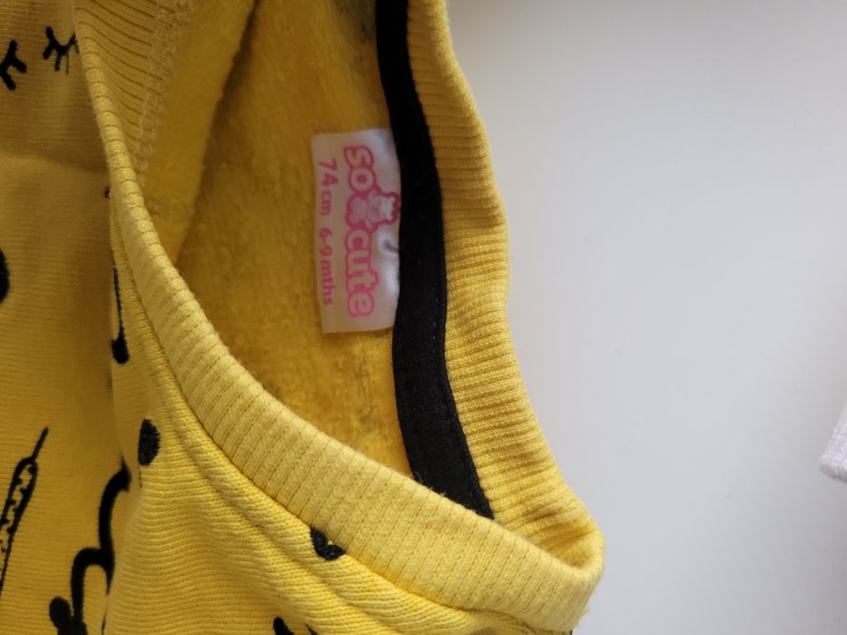 Zestaw bluza pajacyk 6-9mc 74cm m&s h&m,pepco,primark