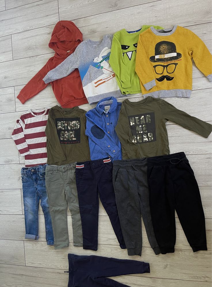 Paczka ciuchow  dla chlopca 110-116 f&f primark hm