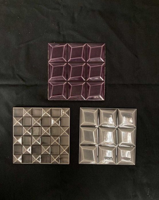 Lote 3 azulejos vintage