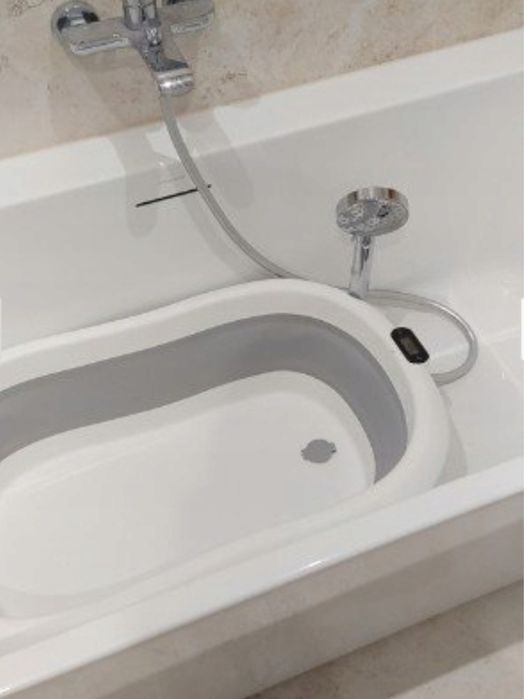 Wanienka Składana z Termometrem dla Dzieci + Poduszka