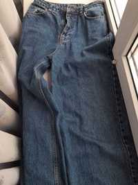 джинсы широкие синие