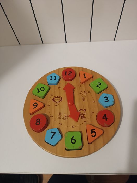Zegar drewniany do nauki godzin