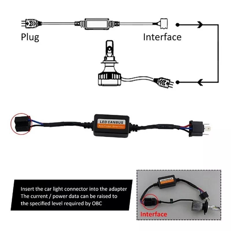 Campus para lâmpadas led - sistemas anti erro H4