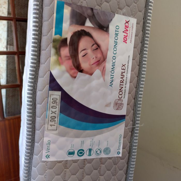 Cama solteiro + estrado + colchão